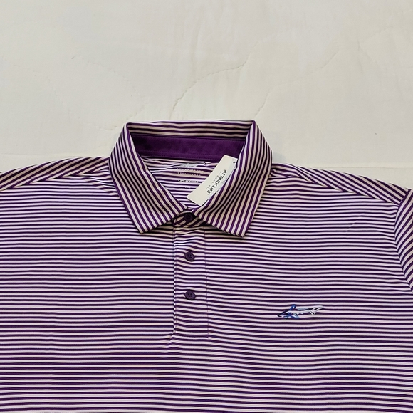 Greg Norman Performance Stretch Feeder Stripe Polo - Picture 4 of 5